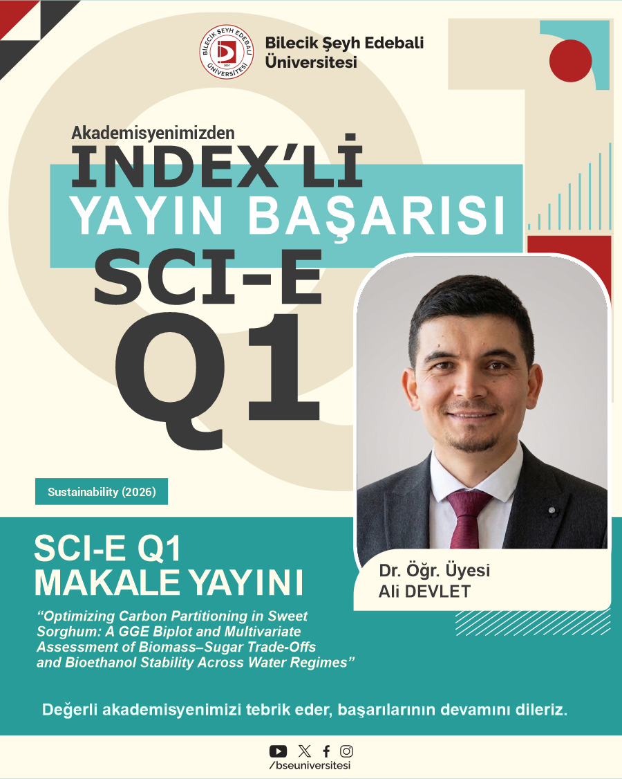 Q1 ve Q2 Kategorisinde Uluslararası Yayın Başarılarımız